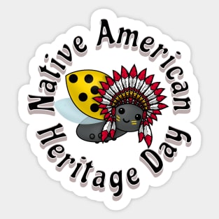 Native American Heritage Day Ladybug Sticker